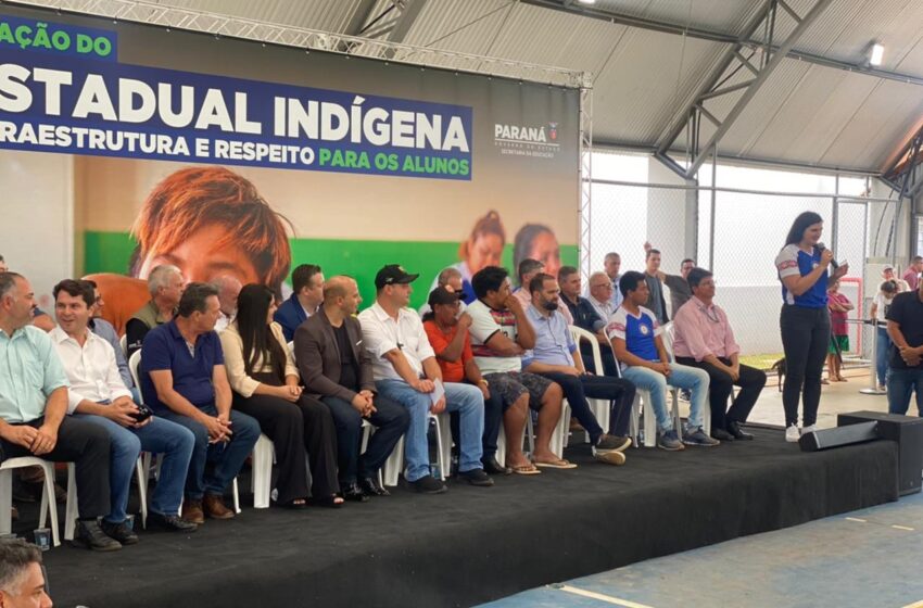  Governador inaugura obra de ampliação do maior colégio indígena do Paraná em Manoel Ribas