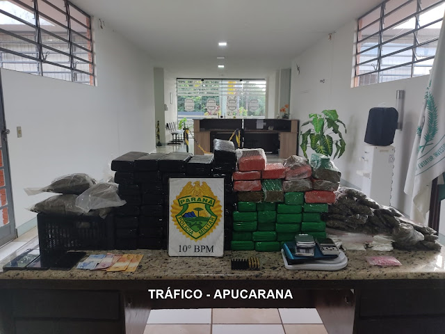  PM de Apucarana apreendeu grande quantidade de droga