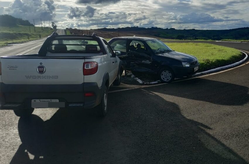  Acidente no trevo da Rodovia Milho deixa feridos em Borrazópolis