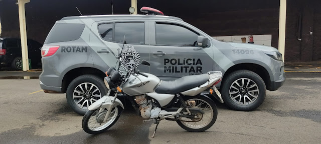  ROTAM de Jandaia do Sul abordou motociclistas suspeitos e apreendeu moto