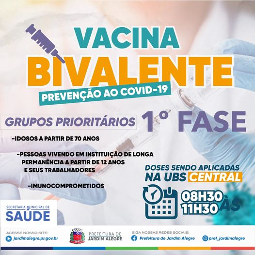  Jardim Alegre realiza campanha para imunização contra Covid-19