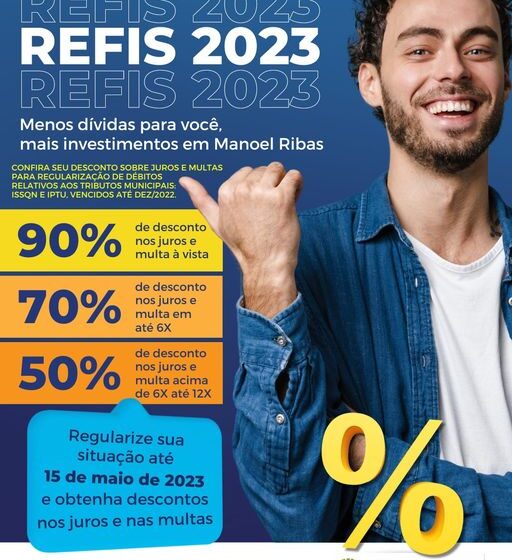  Já se encontra aberta o Refis 2023 de Manoel Ribas