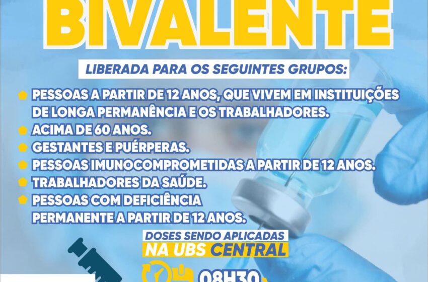  Saúde de Jardim Alegre distribui vacina bivalente contra a Covid-19