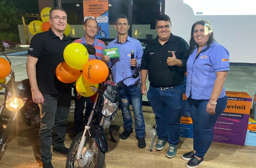  Bonfim Tintas entrega três motos 0KM da promoção: “Vai de moto, vai de Suvinil”