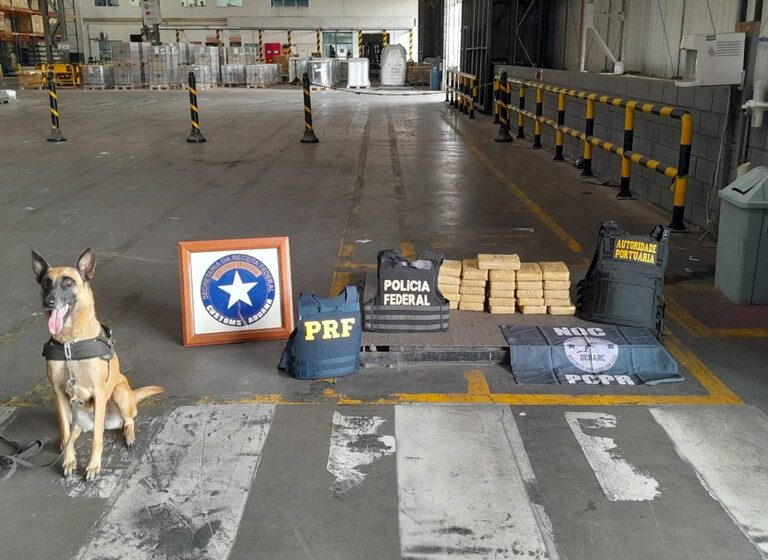  PF realiza prisão de suspeito e apreensão de 30,5 kg de cocaína no Porto de Paranaguá/PR