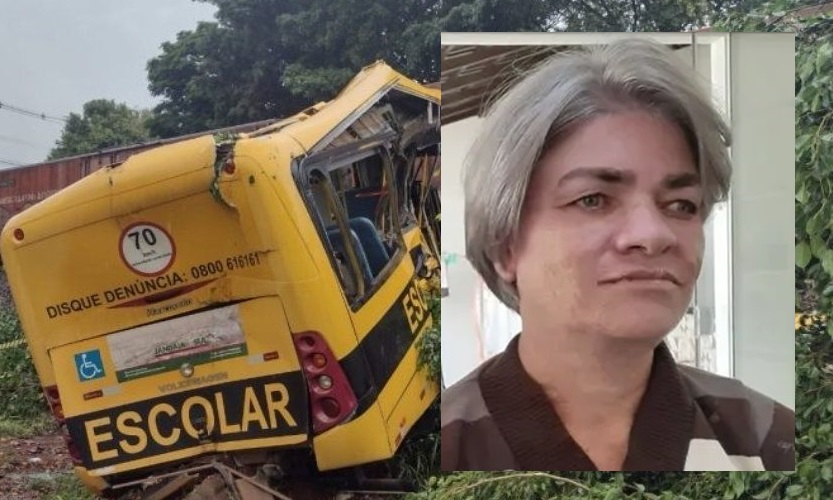  Tristeza em Jandaia: Morre Maria de Lourdes Henrique, de 56 anos, uma das vitimas do acidente entre ônibus e trem