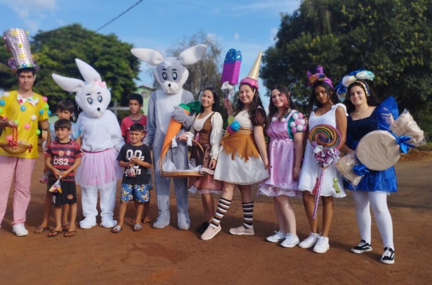  Crianças do Alto Porã, Jacutinga e Santa Bárbara recebem doces de Páscoa da Prefeitura de Ivaiporã