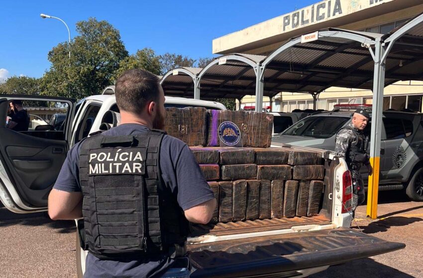  Polícia Militar apreende 1,5 tonelada de droga e munições no Oeste