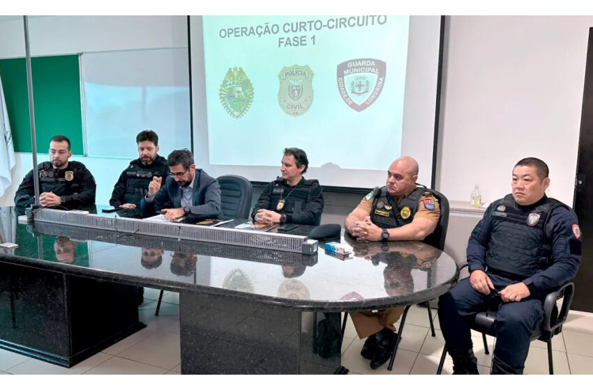  Operação policial prende oito pessoas durante operação contra furtos e receptação em Londrina