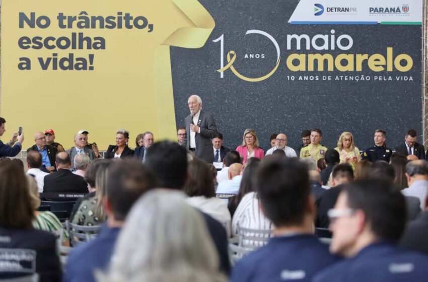  Paraná lança campanha Maio Amarelo com ações educativas e entrega de veículos ao Detran
