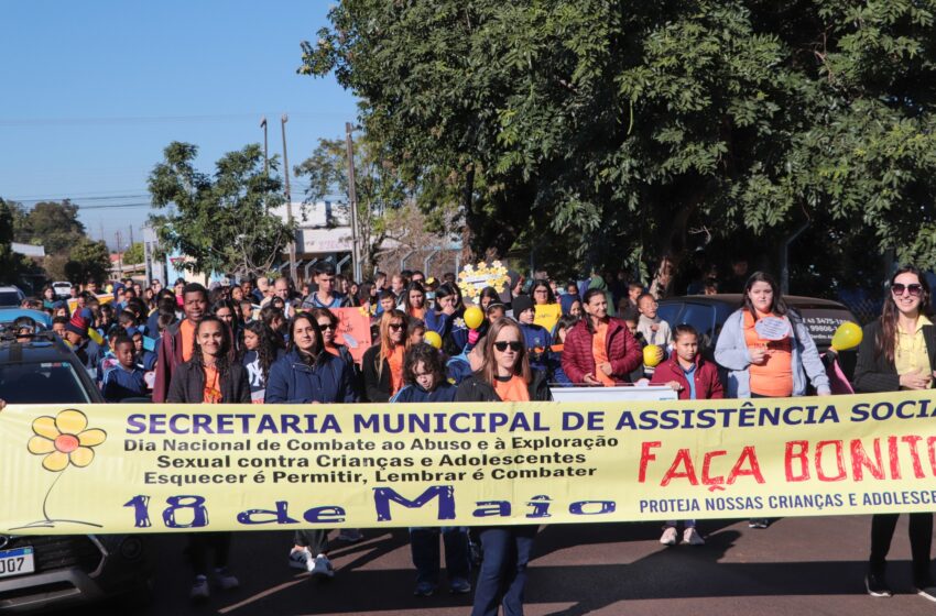 Jardim Alegre realiza passeata em campanha ao Maio Laranja