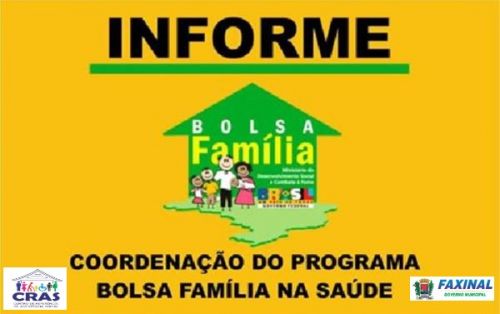  Famílias tem até dia 20 de maio para fazer o acompanhamento da condicionalidade da saúde