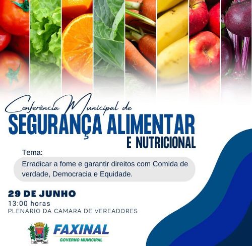 Conferência Municipal sobre segurança alimentar e nutricional acontece nesta quinta (29)
