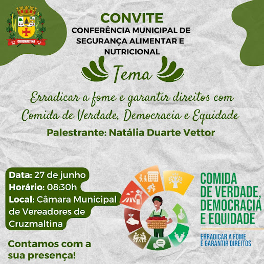  Convite para Conferência Municipal de Segurança Alimentar de Cruzmaltina