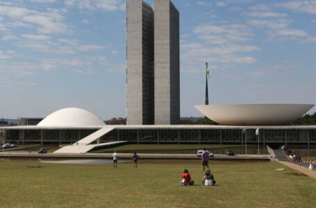 Palácio do Congresso Nacional na Esplanada dos Ministérios em Brasília