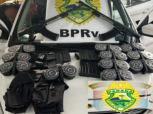  Policia Rodoviária apreende armar e carregadores de fuzil em Maringá