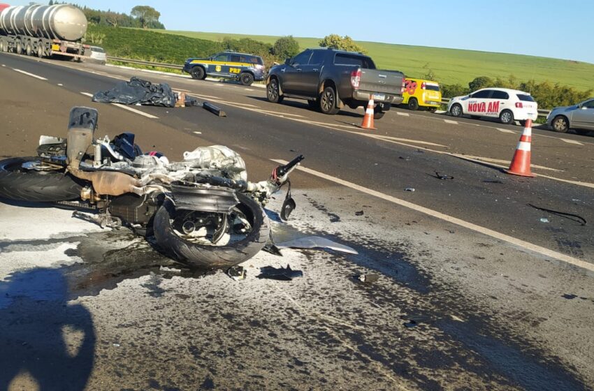  Atenção: motociclista morre após grave acidente na BR-376 em Cambira