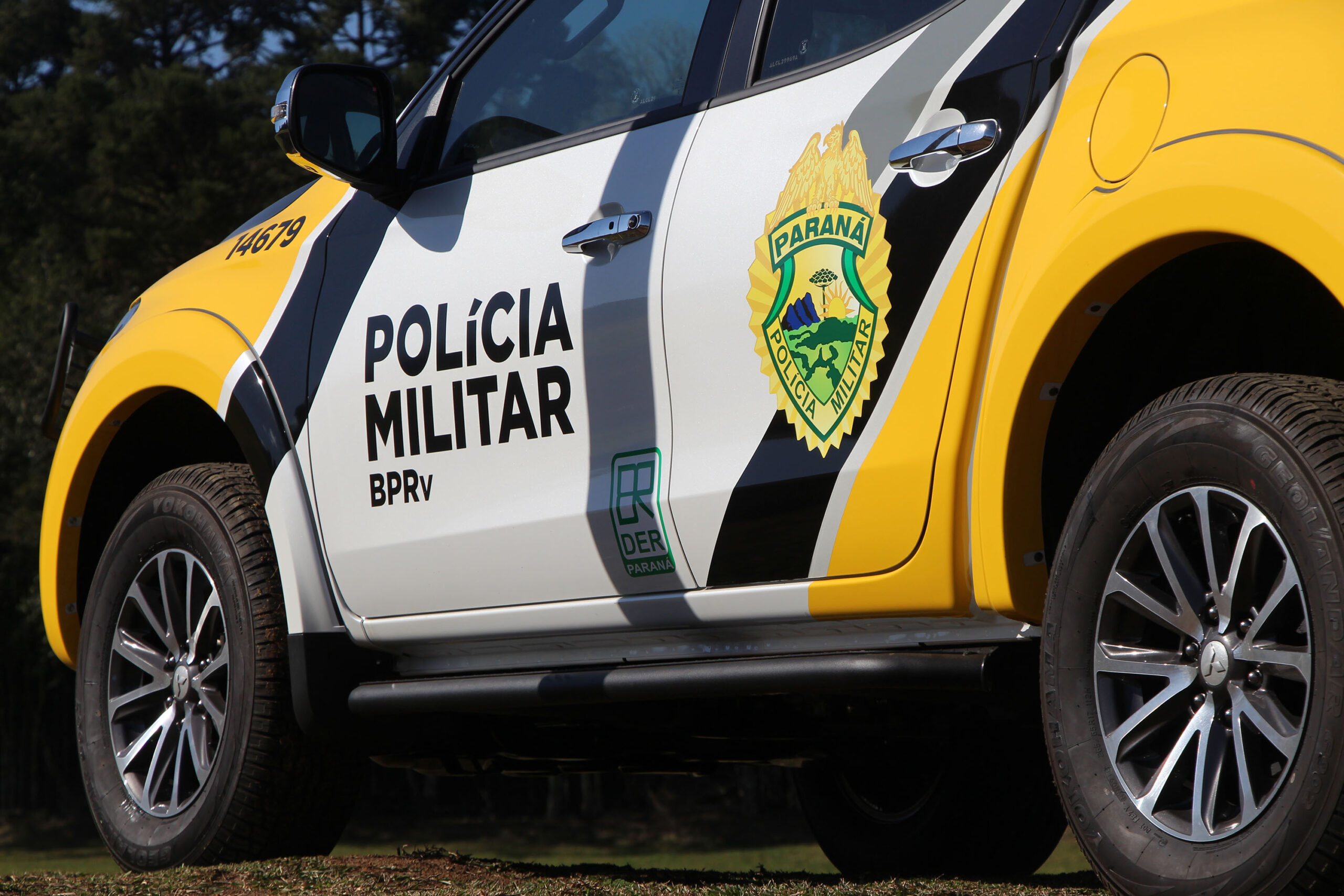 Quatro Barras, 24 de Julho de 2020. Policiais Militares do BPRv participam de instrução de condunção de viaturas. – Soldado Ismael Ponchio.