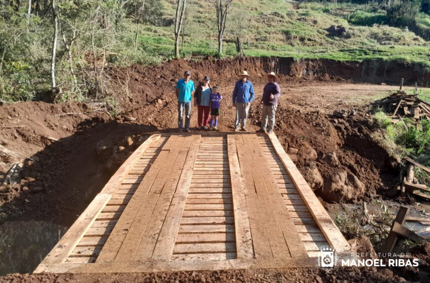  Prefeitura de Manoel Ribas intensifica os trabalhos de recuperação de pontes