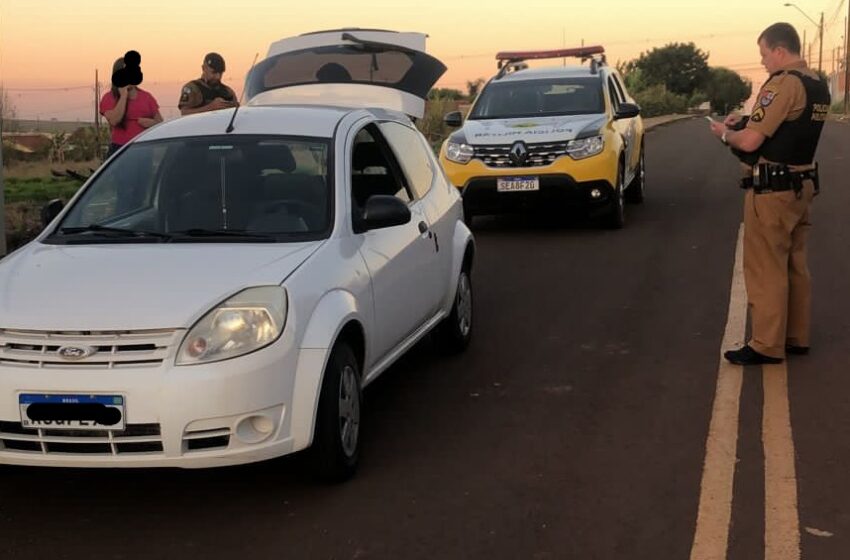  Carro roubado de mulher é recuperado em Apucarana; veja a ação dos ladrões