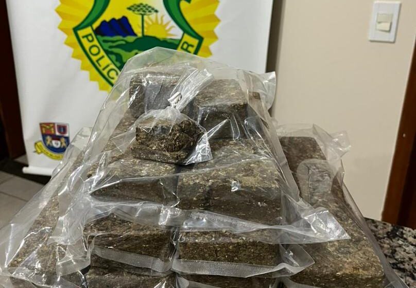  PRE apreende 10kg de maconha na PR-218