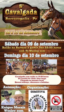  VEM AÍ – 5ª Cavalgada em Borrazópolis