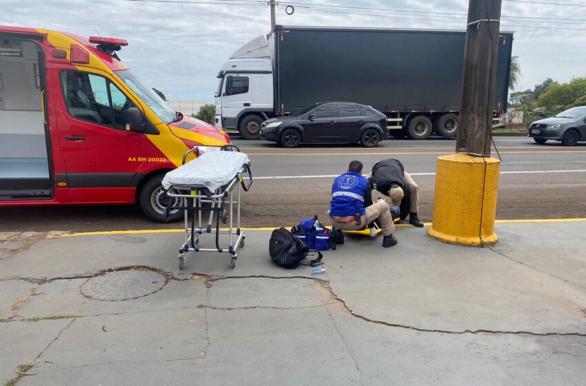  Jovem fica ferido após queda de moto em Apucarana