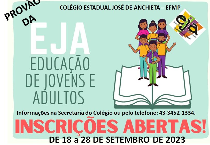  Inscrições para o Provão da EJA para o Ensino Médio abertas no Colégio Estadual José de Anchieta de Borrazópolis