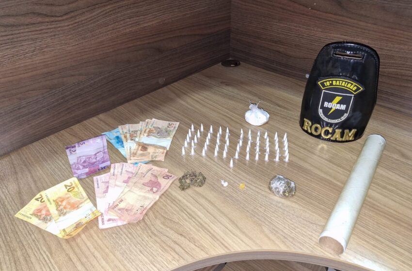  Rocam apreende drogas em casa usada para o tráfico em Apucarana