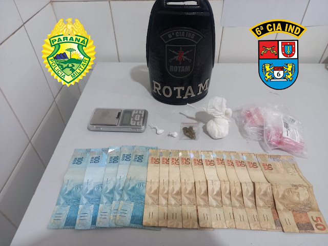  Equipe ROTAM prendeu quatro suspeitos de tráfico em Lidianópolis