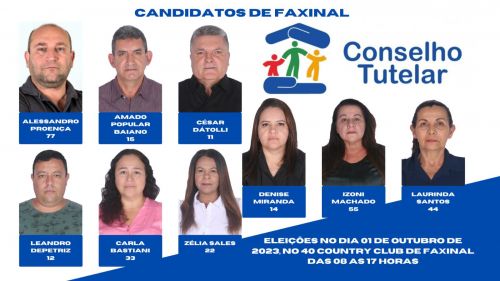  Eleição do Conselho Tutelar ocorre dia 1º de outubro; saiba onde votar em Faxinal