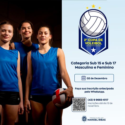  Vem aí a 2ª Copa de Voleibol de Categorias de Base de Manoel Ribas