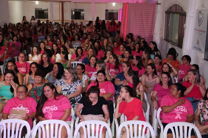  Secretaria Municipal de Saúde de Cândido de Abreu promove evento com mais de 600 mulheres em comemoração ao mês Outubro Rosa