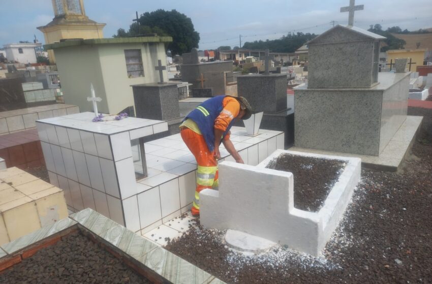  Marilândia do Sul prepara o Cemitério Municipal para receber os visitantes para o Dia de Finados