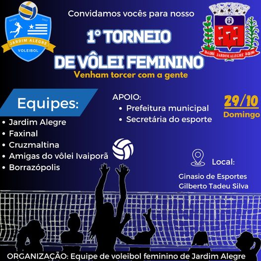  Jardim Alegre promove o primeiro Torneio Municipal de Vôlei Feminino
