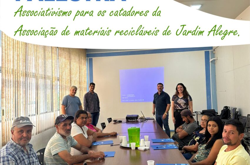  Jardim Alegre realiza palestra para catadores da Associação de materiais recicláveis