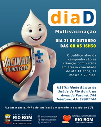  Rio Bom realiza Dia D de multivacinação