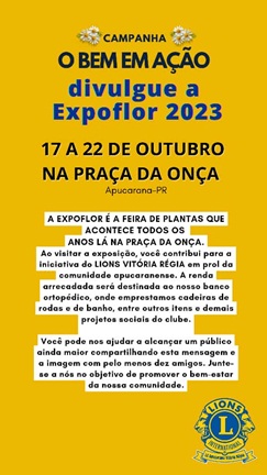  16ª edição da Expoflor do Lions Clube Apucarana Vitória Régia
