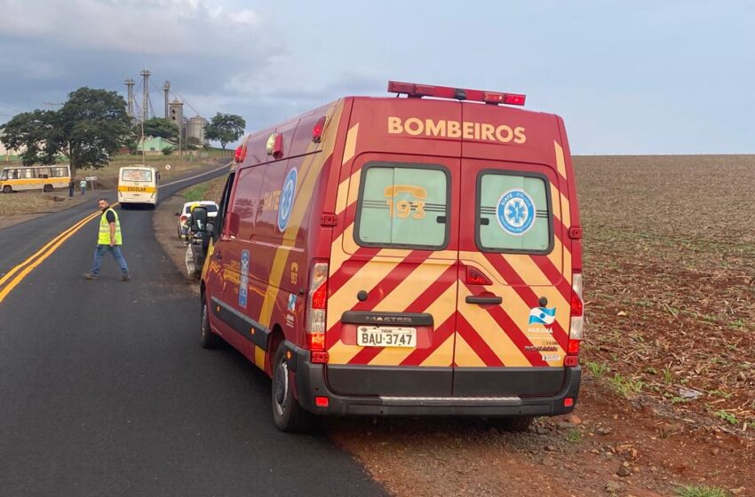  Motorista fica ferido após capotar o carro próximo ao aeroporto de Apucarana