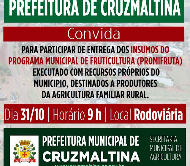  Entrega de insumos do Promifruta de Cruzmaltina
