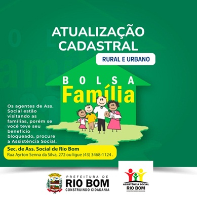  RIO BOM – Atualização do cadastro do Bolsa Família