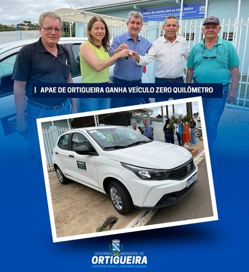  APAE de Ortigueira ganha veículo zero quilômetro
