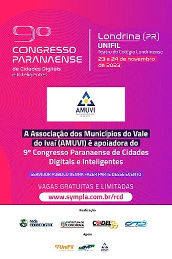  AMUVI apoia o 9º Congresso Paranaense de Cidades Digitais e Inteligentes