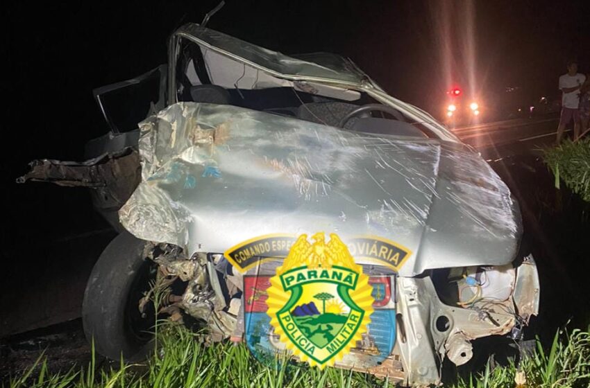  Motorista morre após acidente na PR-466 em Jardim Alegre