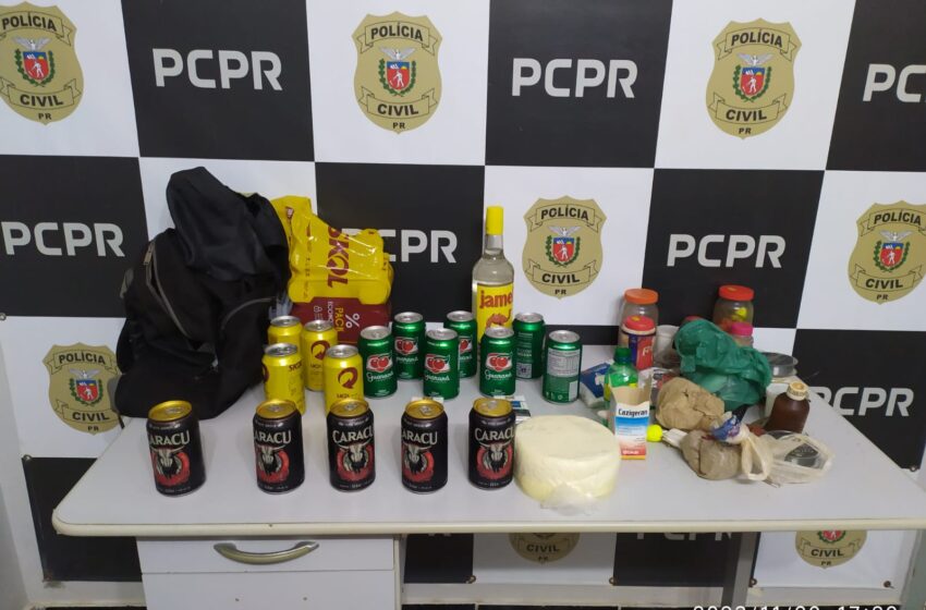  Polícia Civil de Faxinal prende ladrão que agiu em comércio e recupera produtos