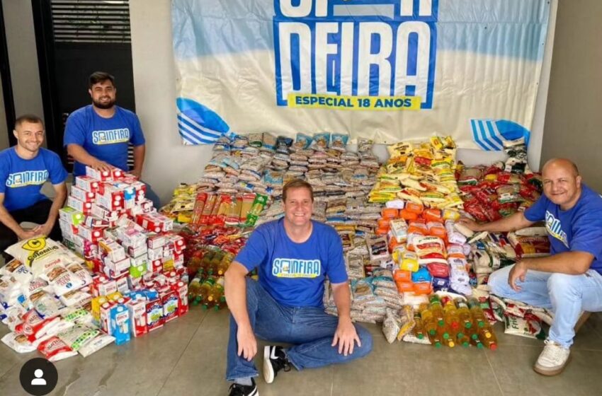  Saideira 2023 entrega quase 3 toneladas de alimentos para instituições de Apucarana