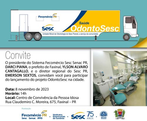  Faxinal recebe carreta OdontoSesc