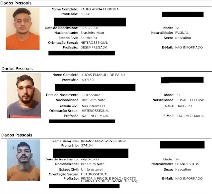  Três detentos fogem da cadeia de Faxinal