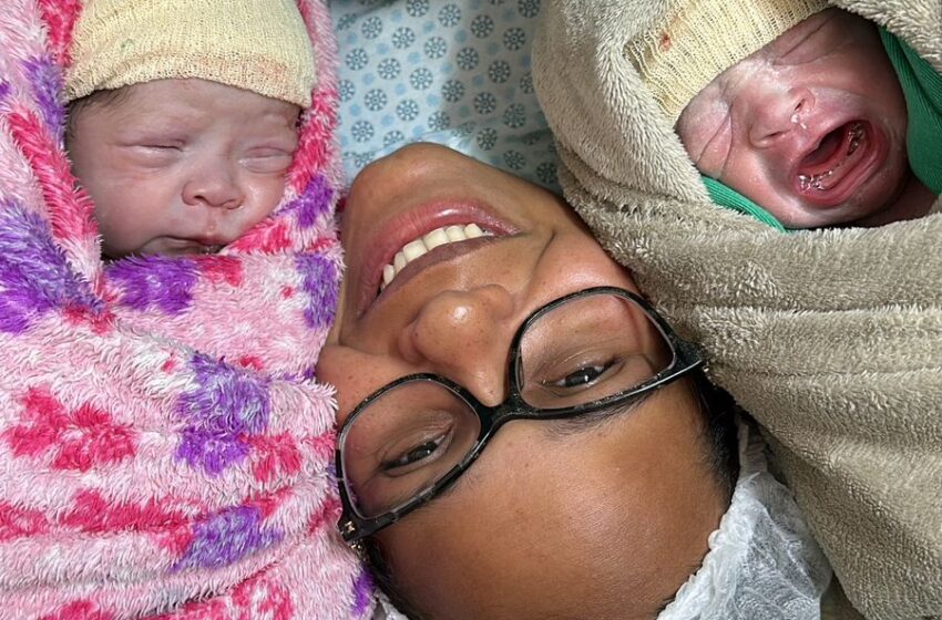  Mãe Celebra Parto Humanizado de Gêmeos no Hospital da Providência Materno Infantil