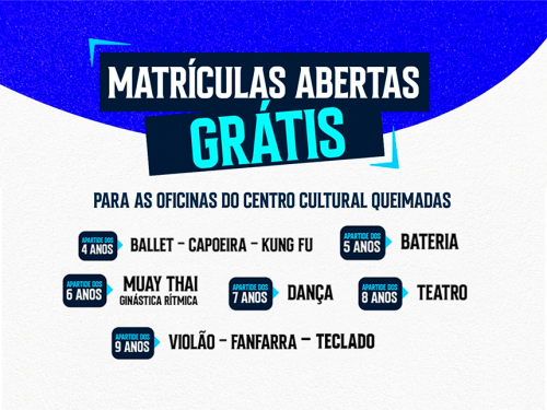  Centro Cultural Queimadas de Ortigueira abre matrículas gratuitas para oficinas